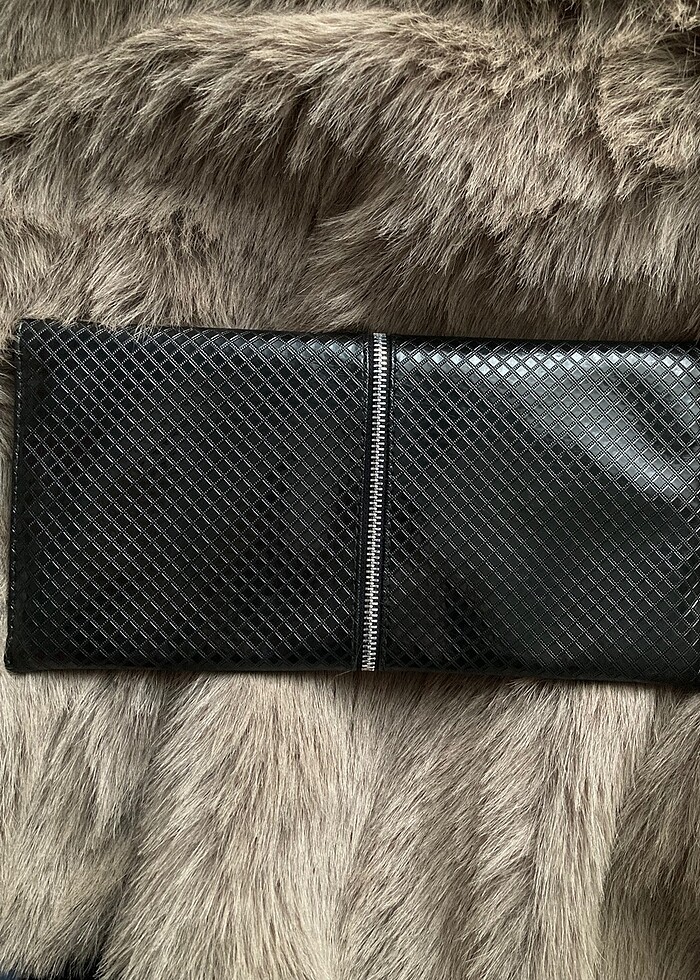 Siyah portföy çanta clutch - Görsel 2