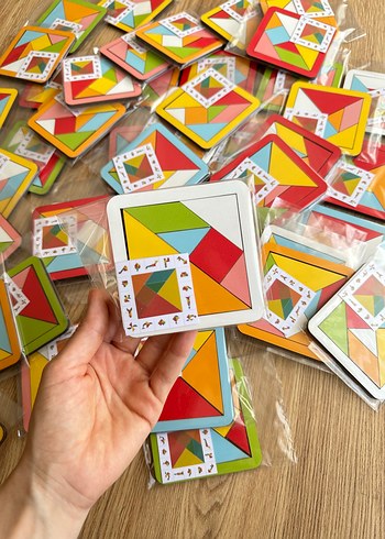 Beden Renk Çok Renkli Eğitici Tangram Oyunu