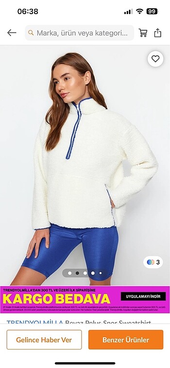Peluş sweatshirt