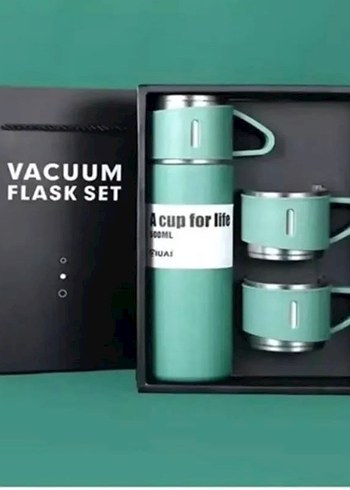 3 Bardaklı Paslanmaz Termos - Görsel 2