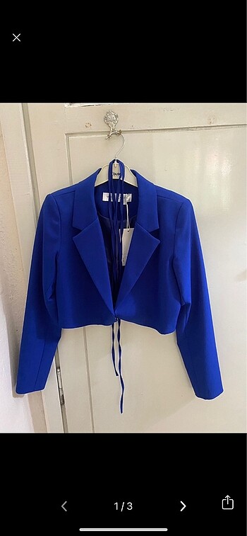 Crop blazer ceket