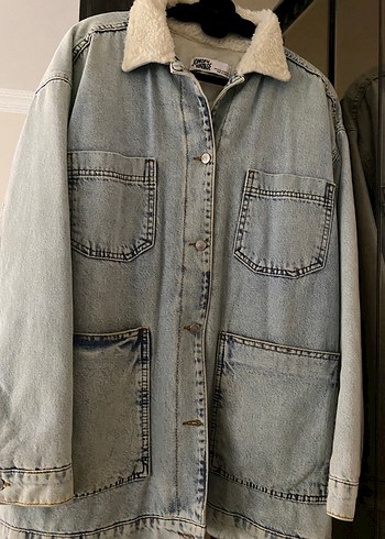 Diğer Gri Kadın Denim Midi Ceket