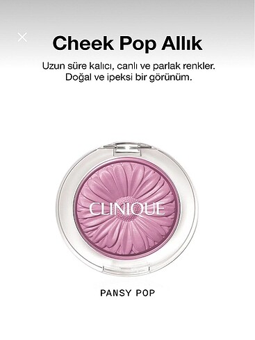 Clinique pansy pop allık