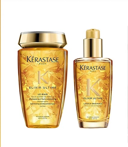 Sephora Kerastase elixir şampuan + yağ seti
