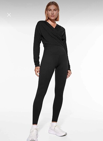 xs Beden siyah Renk Oysho modal anvelop çapraz sweatshirt xs
