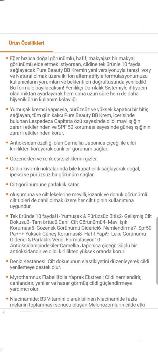 Pure Beauty CC Cream Orta Kapatıcı Bej - Görsel 4