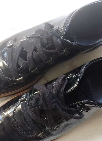 41 Beden siyah Renk Rugan Bağçıklı Ayakkabı