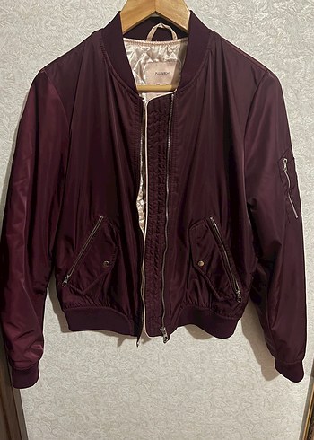 Pull&Bear Bordo Kadın Bomber Ceket - Görsel 2