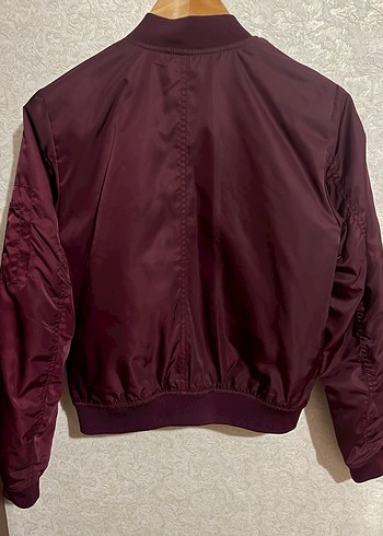 Pull&Bear Bordo Kadın Bomber Ceket - Görsel 3