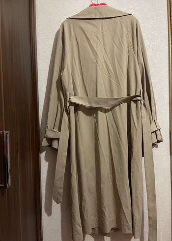 MANUKA Bej Uzun Kadın Kemerli Trençkot M-L - Görsel 8