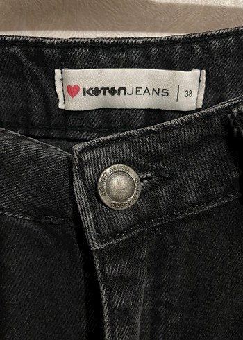 Siyah Bol Kesim Denim Şort - Görsel 2