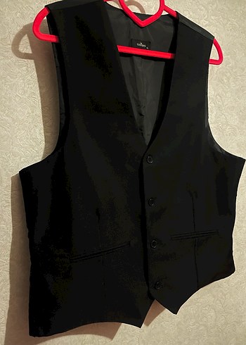 Düğmeli Siyah Erkek Klasik Yelek - Görsel 3