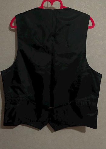 Düğmeli Siyah Erkek Klasik Yelek - Görsel 4