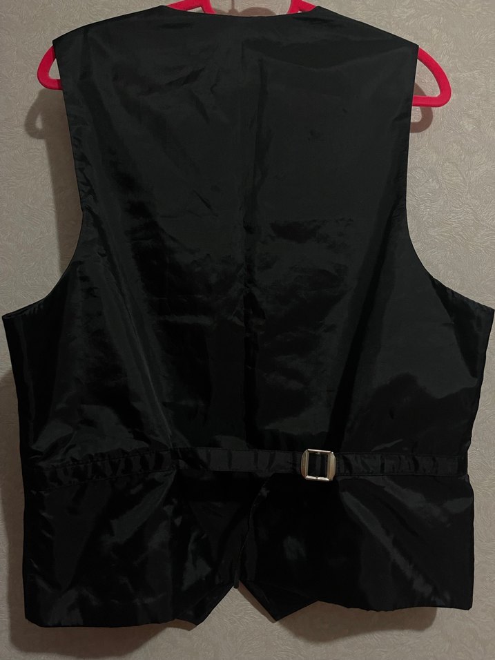 Düğmeli Siyah Erkek Klasik Yelek - Görsel 5