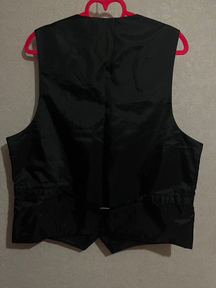 Düğmeli Siyah Erkek Klasik Yelek - Görsel 4