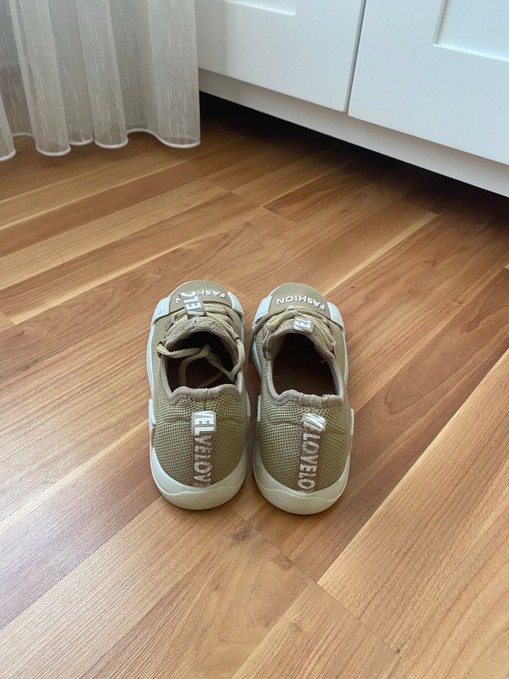 Bej Kadın Sneakers - Görsel 4