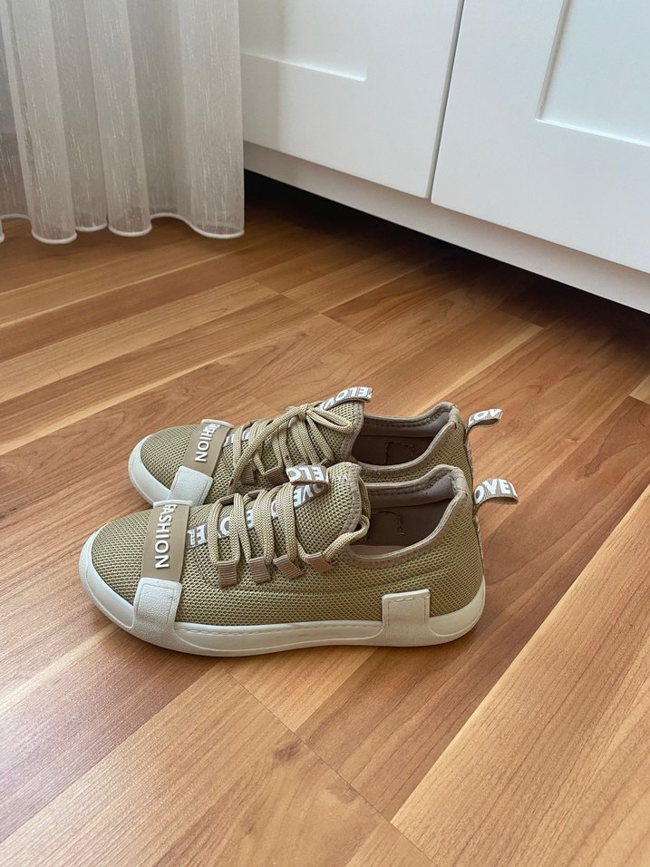 Bej Kadın Sneakers - Görsel 2