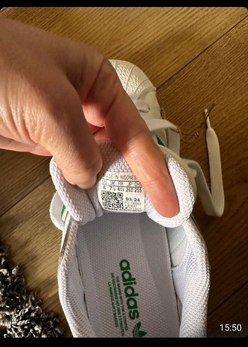 Beyaz Adidas Laced Spor Ayakkabı - Görsel 3