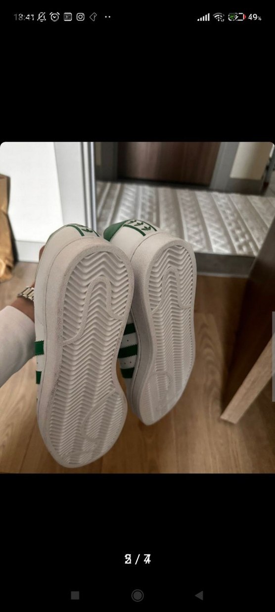 Beyaz Adidas Laced Spor Ayakkabı - Görsel 4