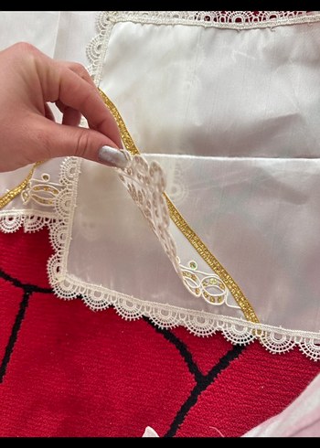 Nakışlı Beyaz Mutfak Havlusu - Görsel 13