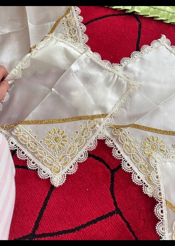 Nakışlı Beyaz Mutfak Havlusu - Görsel 12