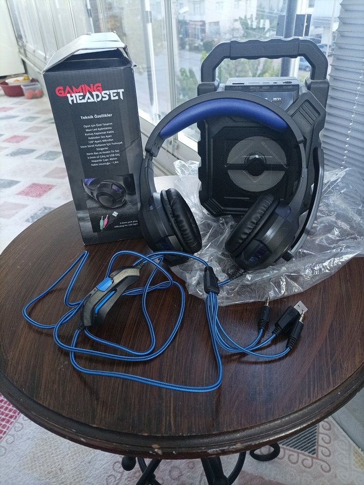 Piranha Mavi Kulaklık ve Taşınabilir Hoparlör Seti - Görsel 5