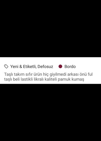 Bordo Payetli Bol Kesim Kadın ikili takım - Görsel 2