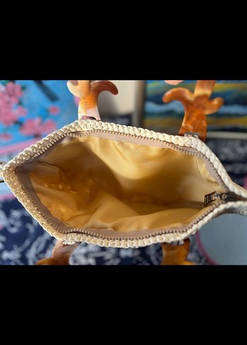 Desenli Dantel Detaylı Örgü Kadın Çanta - Görsel 9