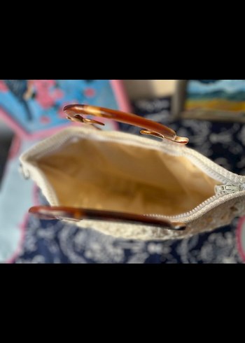 Desenli Dantel Detaylı Örgü Kadın Çanta - Görsel 8