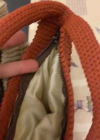 Desenli Dantel Detaylı Örgü Kadın Çanta - Görsel 2