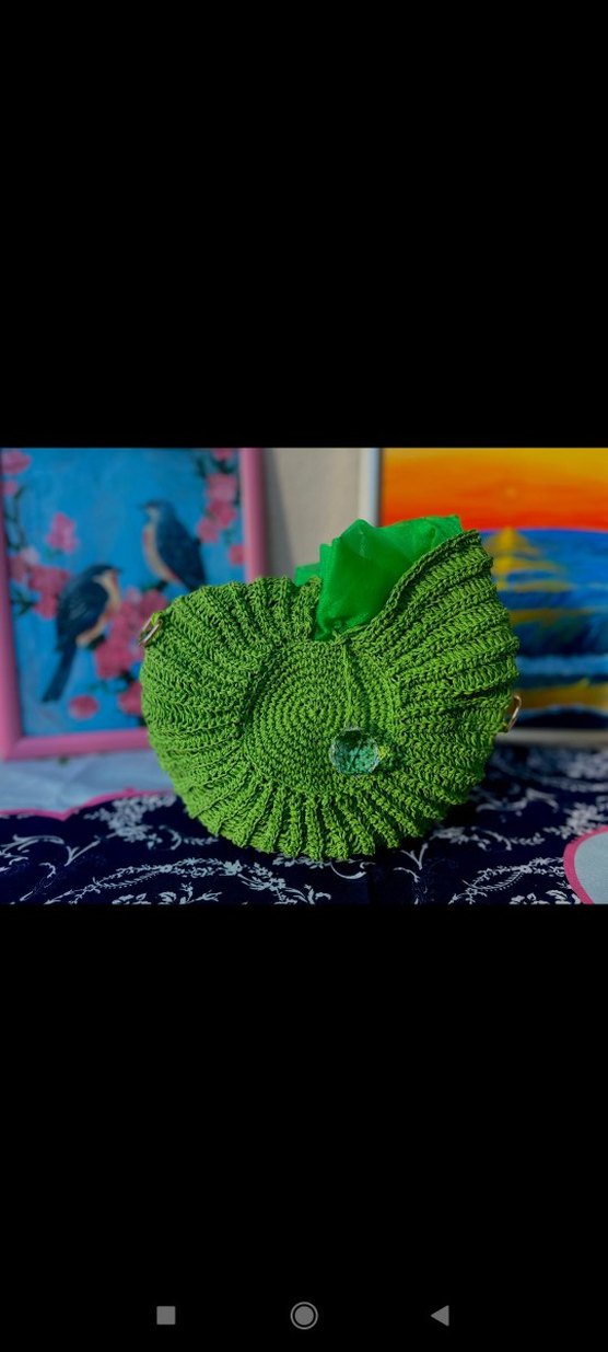 Desenli Dantel Detaylı Örgü Kadın Çanta - Görsel 5