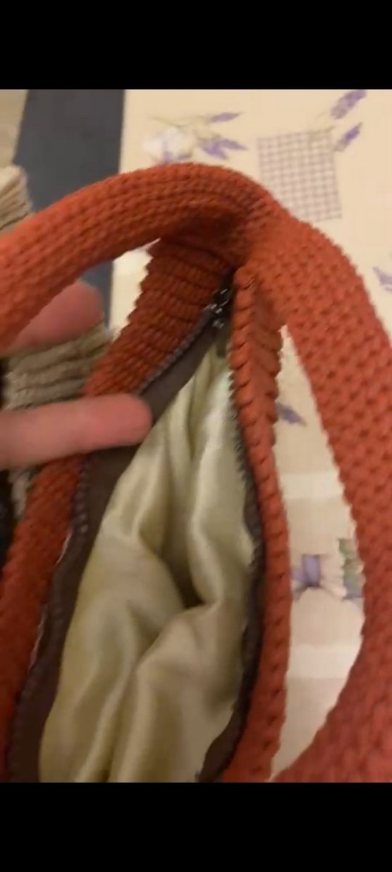 Desenli Dantel Detaylı Örgü Kadın Çanta - Görsel 2