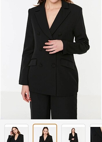 ETİKETLİ ÜRÜN siyah Astarlı Blazer Ceket