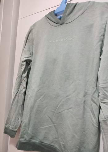 LC Waikiki Kadın Yeşil Süet Sweatshirt