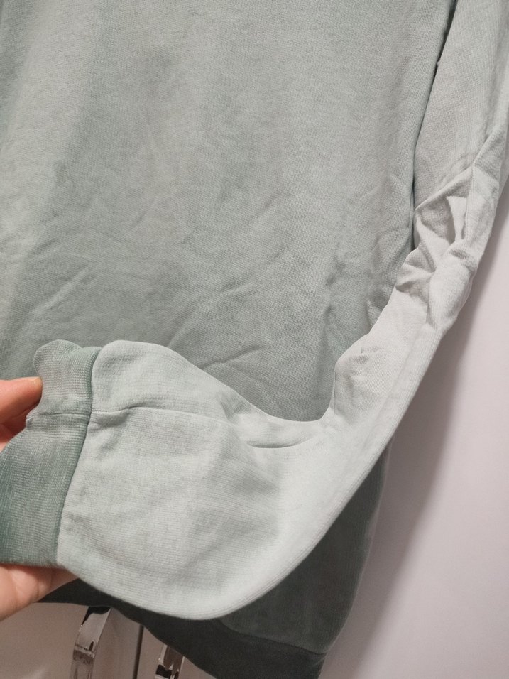 Kadın Yeşil Süet Sweatshirt - Görsel 3