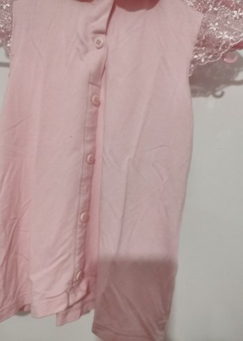 Kız Çocuk Pembe Düğmeli Kısa Kollu Gömlek - Görsel 4