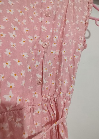 Dantel Detaylı Pembe Uzun Tulum - Görsel 3