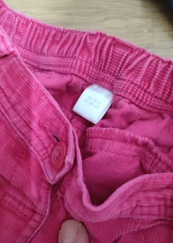 Kız Çocuk Pembe ve Koyu Mavi Bol Kesim Kot Pantolon - Görsel 7