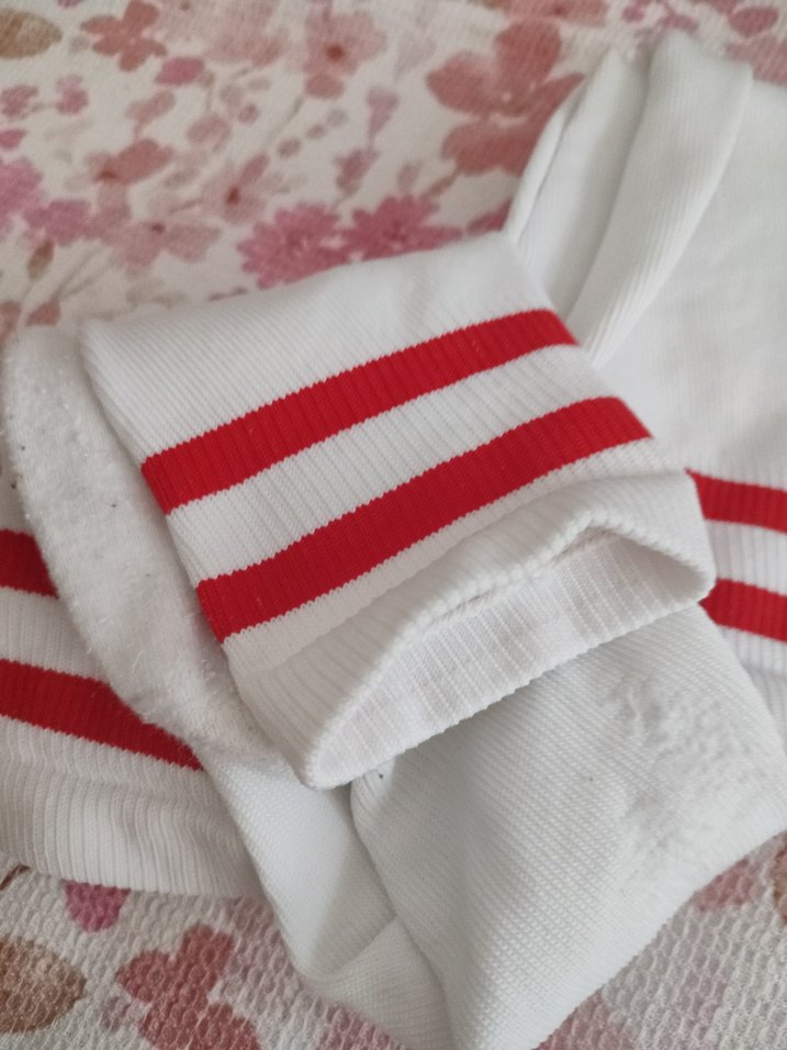 Çocuk Beyaz Çizgili Çorap - Görsel 4