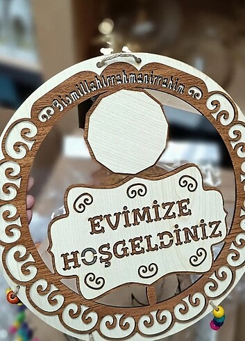 Hoşgeldiniz yazılı kapı süsü 