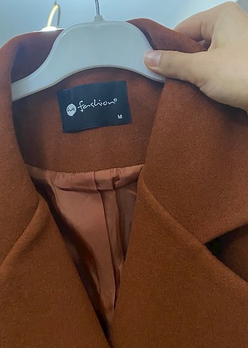 Nuuwears Düğmeli Kiremit Süet Kadın Blazer Ceket - Görsel 4