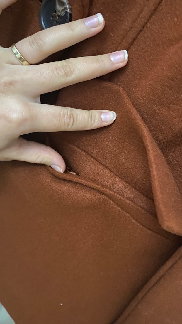 Nuuwears Düğmeli Kiremit Süet Kadın Blazer Ceket - Görsel 3