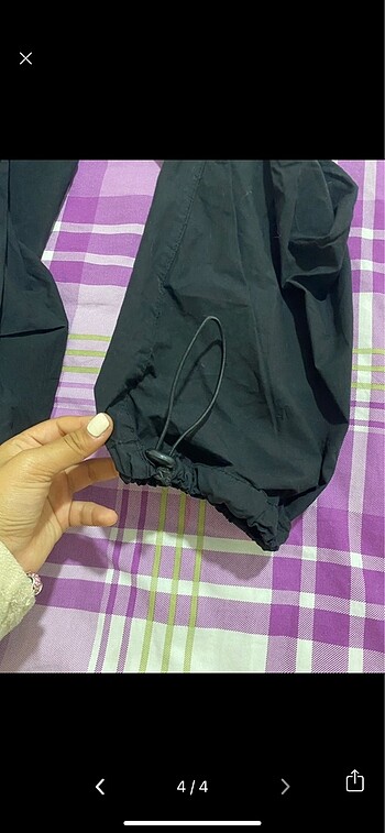 s Beden siyah Renk Paraşüt pantolon