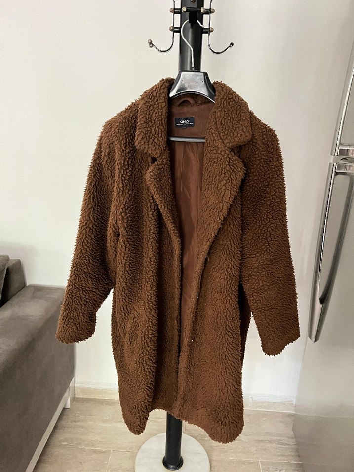 Kahverengi Kürklü Midi Kadın Kaban - Görsel 2