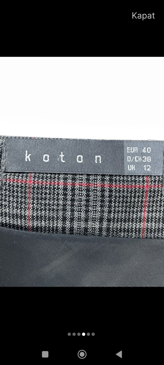 Kadın Gri Midi Kemerli Etek - Görsel 5