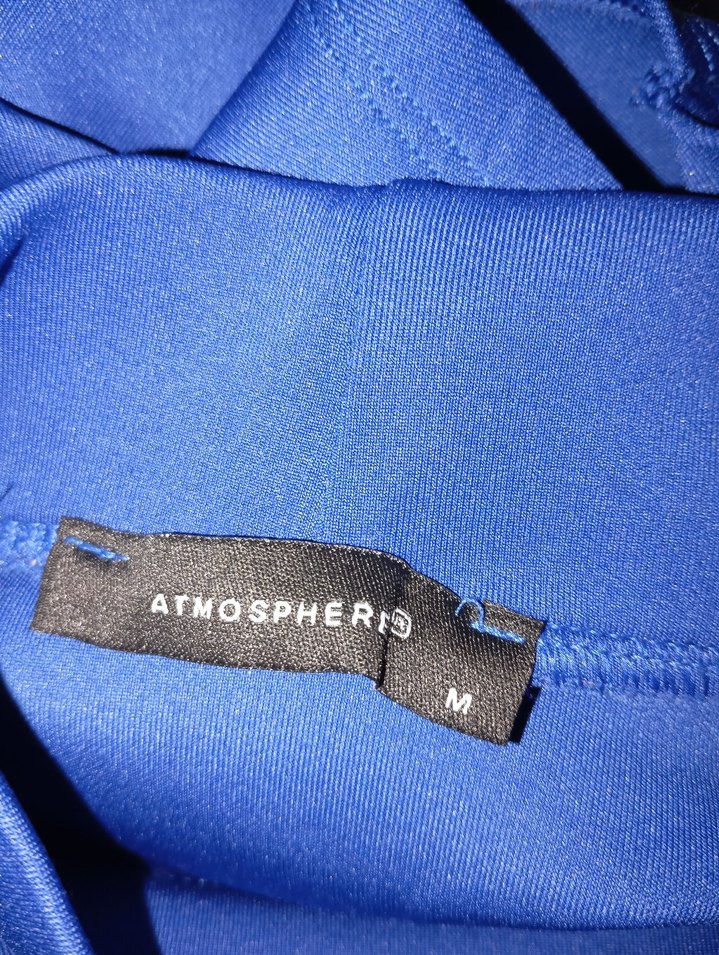 Mavi Yüksek Yakalı Kolsuz Mini Atlet - Görsel 4