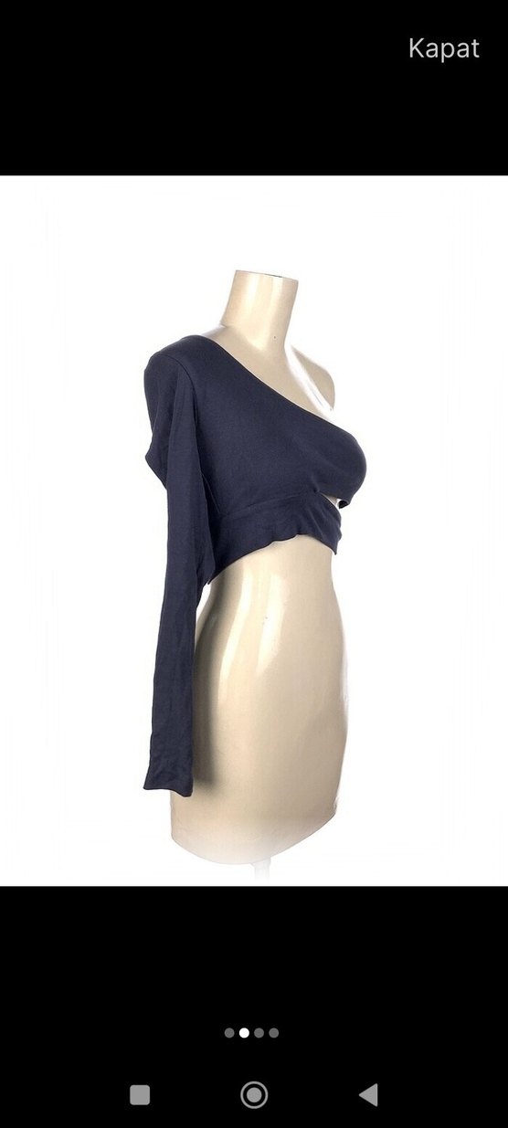 Tek Kollu  Bantlı Kadın Bluz - Görsel 2