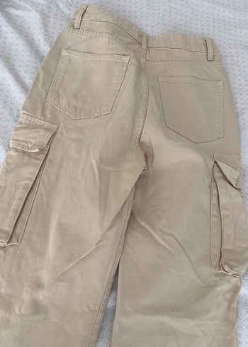 Bej Kadın Rahat Kesim Kot Pantolon - Görsel 4