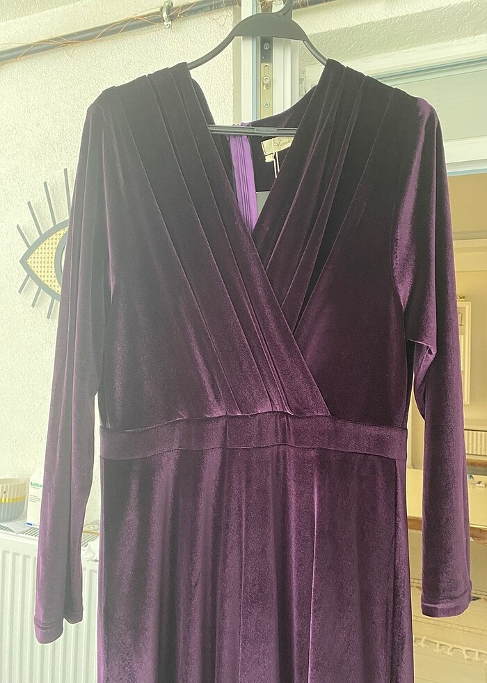 Kadife abiye elbise - Görsel 2