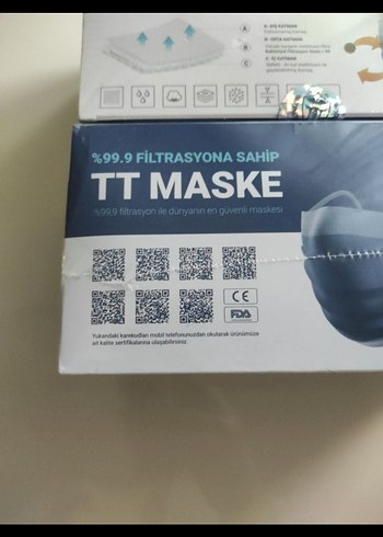 TT Maske 99.9% Filtreli Maskesi iki kutu fiyatidir. - Görsel 4